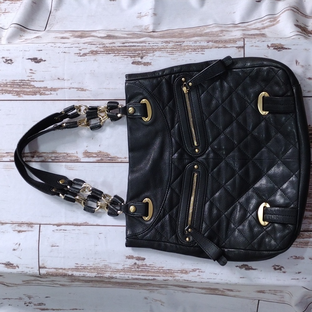B. Makowsky‎ Black Leather Bag